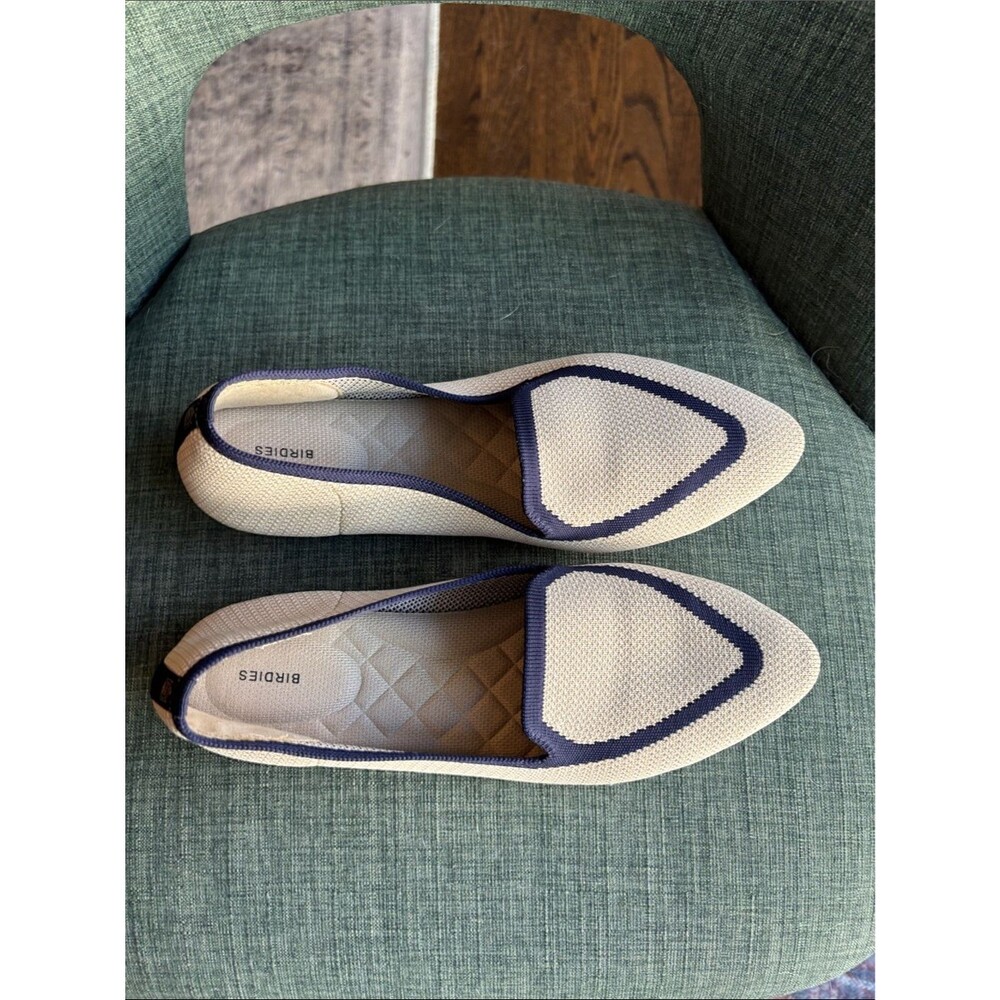 Birdies the blackbird flats loafers eggshell navy  Ballet Flats women 9.5 EUC - Picture 2 of 11